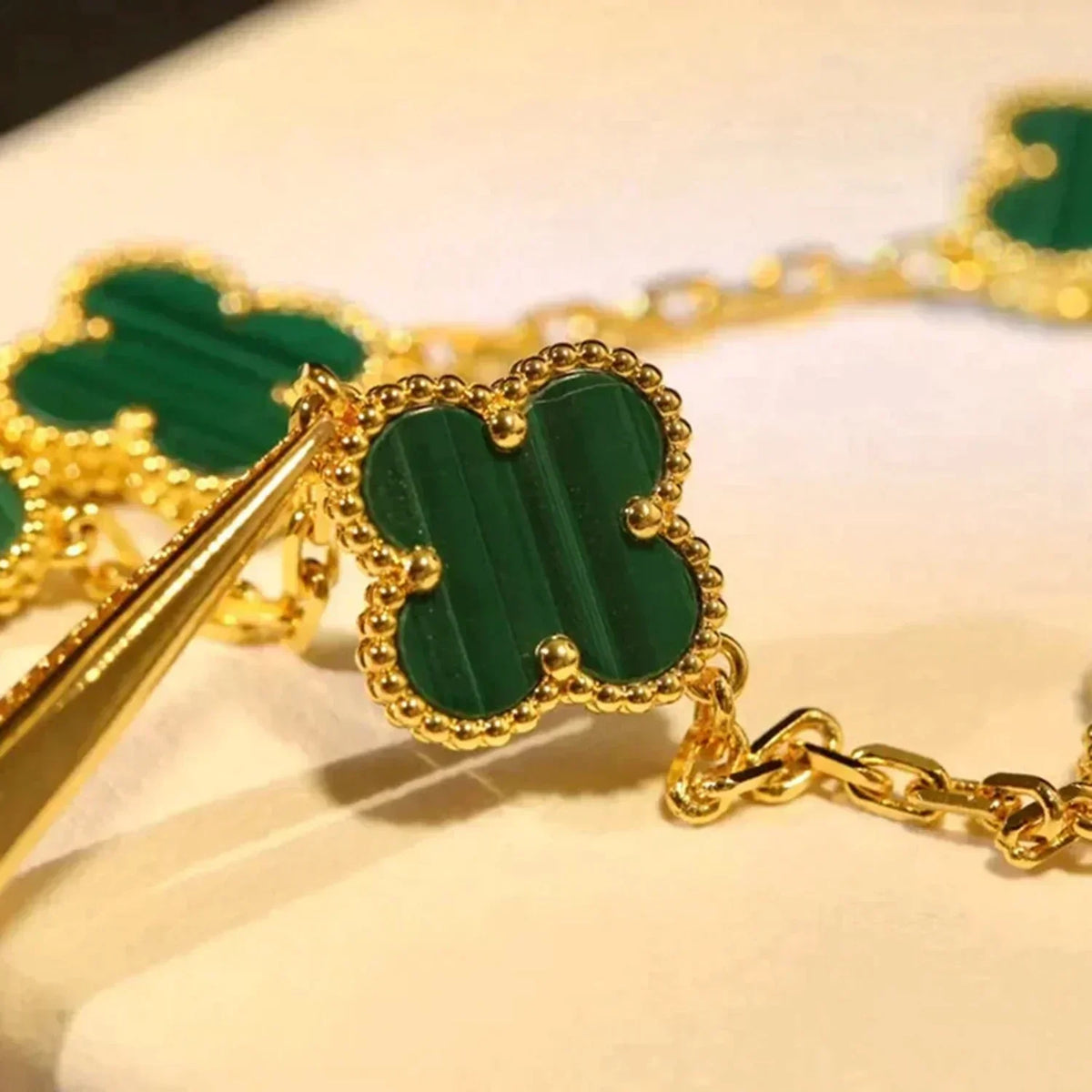 [Dream ]Neue CLOVER 5 MOTIV MALACHIT ARMBAND KOLLEKTION