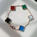 [Dream ]New CLOVER 5 MOTIFS MULTICOLOR BRACELET