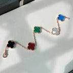 [Dream ]New CLOVER 5 MOTIFS MULTICOLOR BRACELET