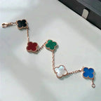 [Dream ]New CLOVER 5 MOTIFS MULTICOLOR BRACELET