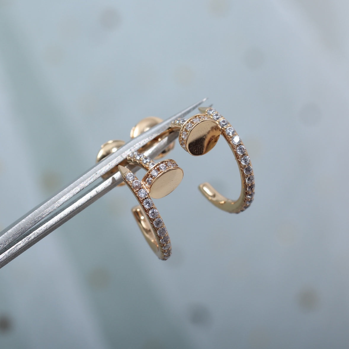 Dream JUSTE EARRINGS 12.75MM PINK GOLD DIAMOND