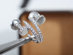 Dream JUSTE EARRINGS 12.75MM SILVER DIAMOND