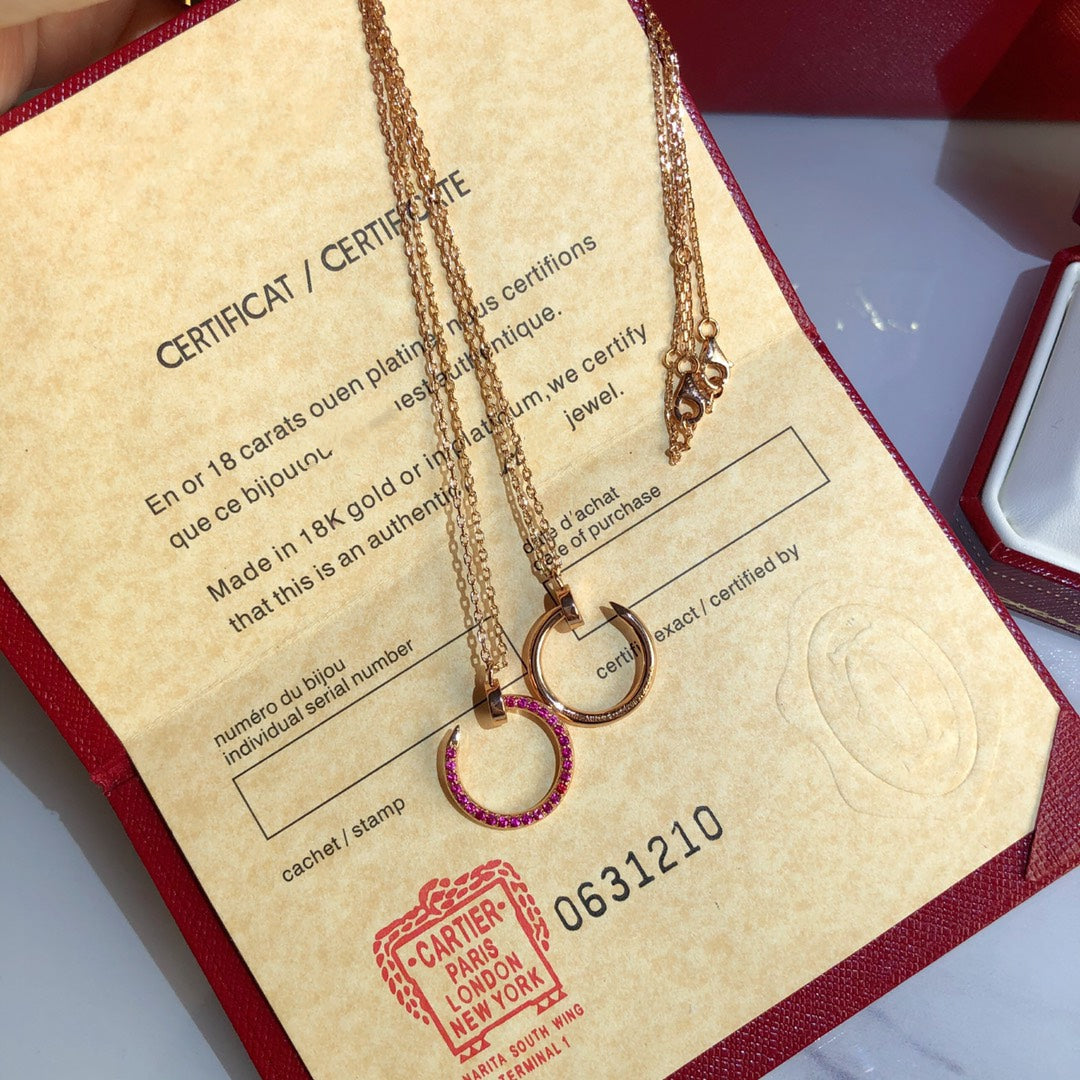 Dream JUSTE KETTE GOLD ROT DIAMANTEN
