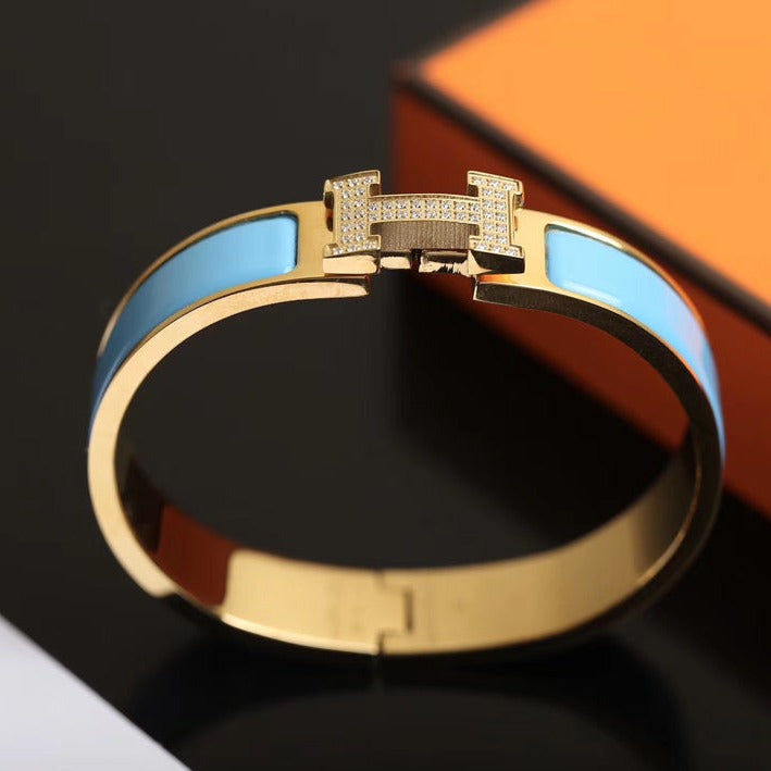 Dream H CLOUD BLAUES ARMBAND GOLD DIAMANT