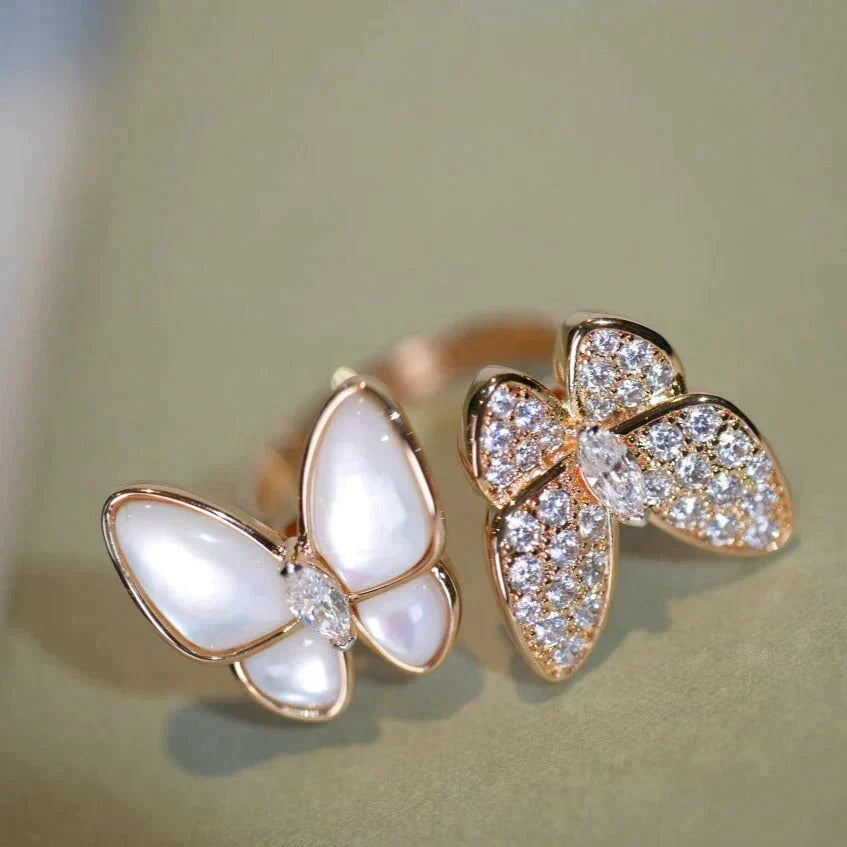 Dream TWIN BUTTERFLY DIAMOND MOP RING