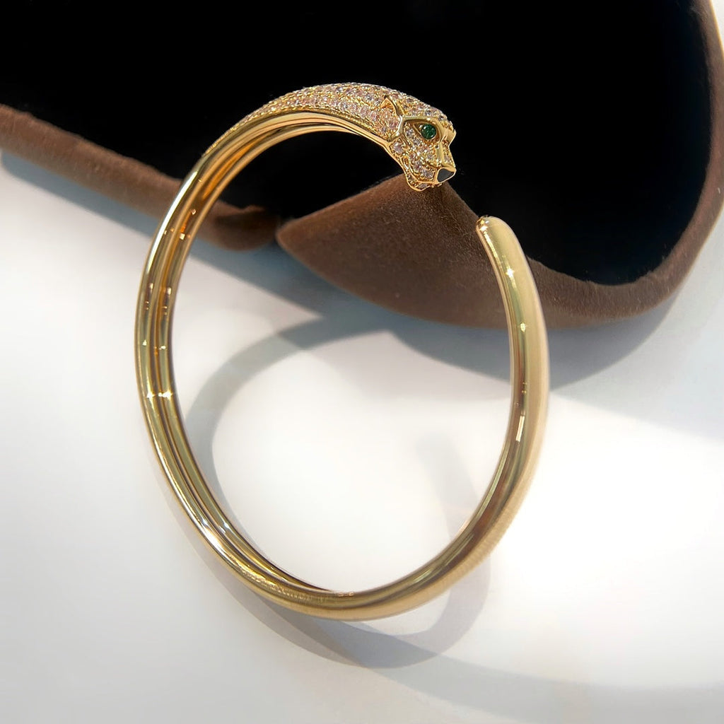 Dream PANTHERE GOLD DIAMOND OPEN BRACELET