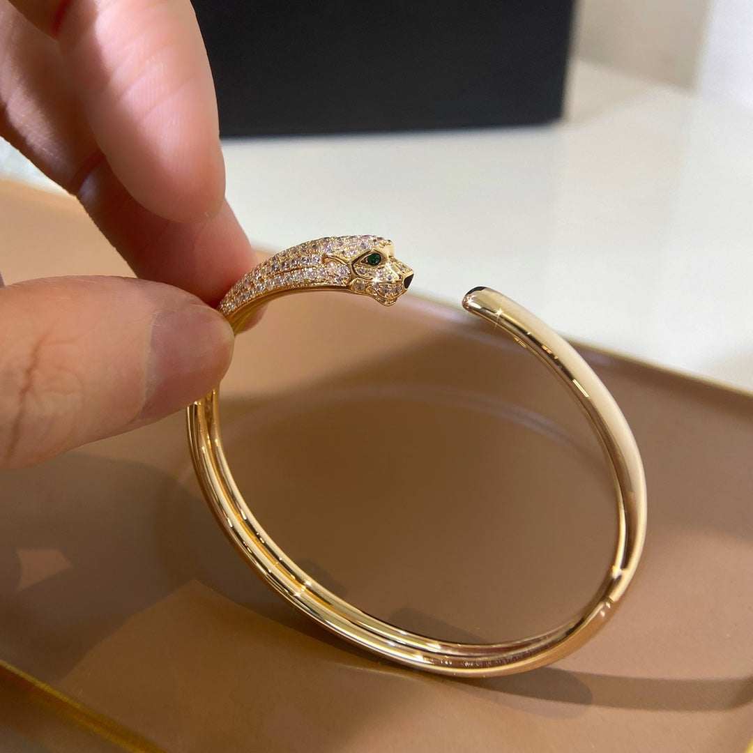 Dream PANTHERE GOLD DIAMOND OPEN BRACELET