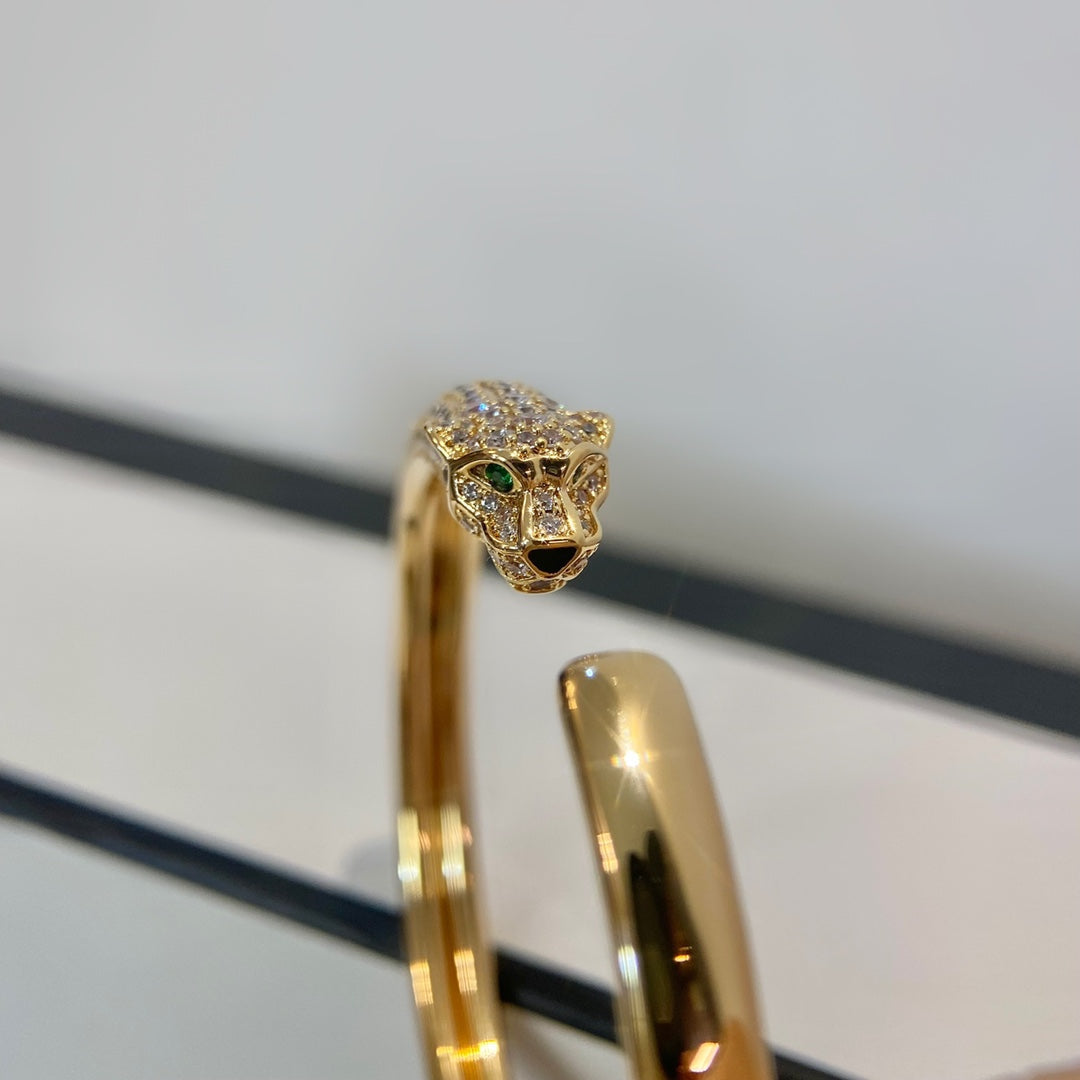 Dream PANTHERE GOLD DIAMOND OPEN BRACELET