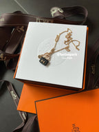 Dream CONSTANCE BLACK PEDANT PINK GOLD NECKLACE