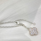 Dream CLOVER 5 MOTIFS SILVER DIAMONDS NECKLACE