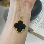 Dream CLOVER 25MM NECKLACE GOLD ONYX