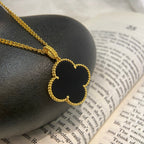 Dream CLOVER 25MM NECKLACE GOLD ONYX