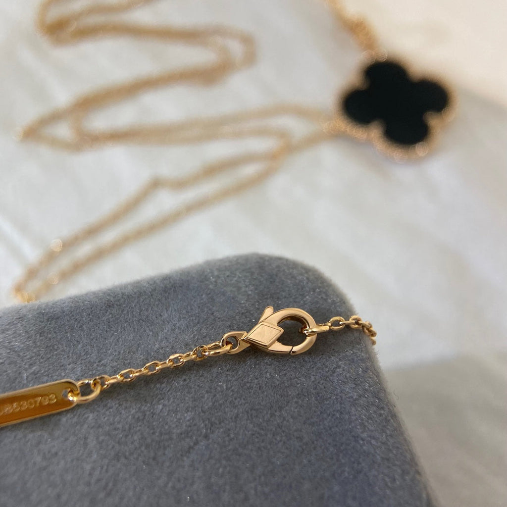 Dream CLOVER 25MM NECKLACE GOLD ONYX
