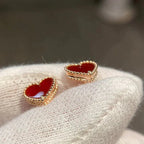 Dream HEART CARNELIAN STUD EARRINGS