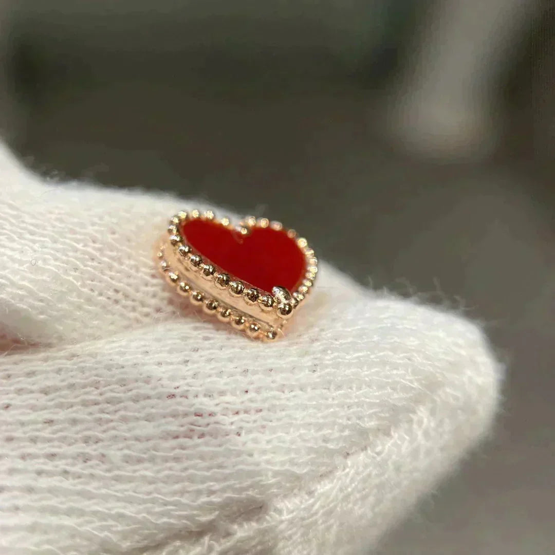 Dream HEART CARNELIAN STUD EARRINGS