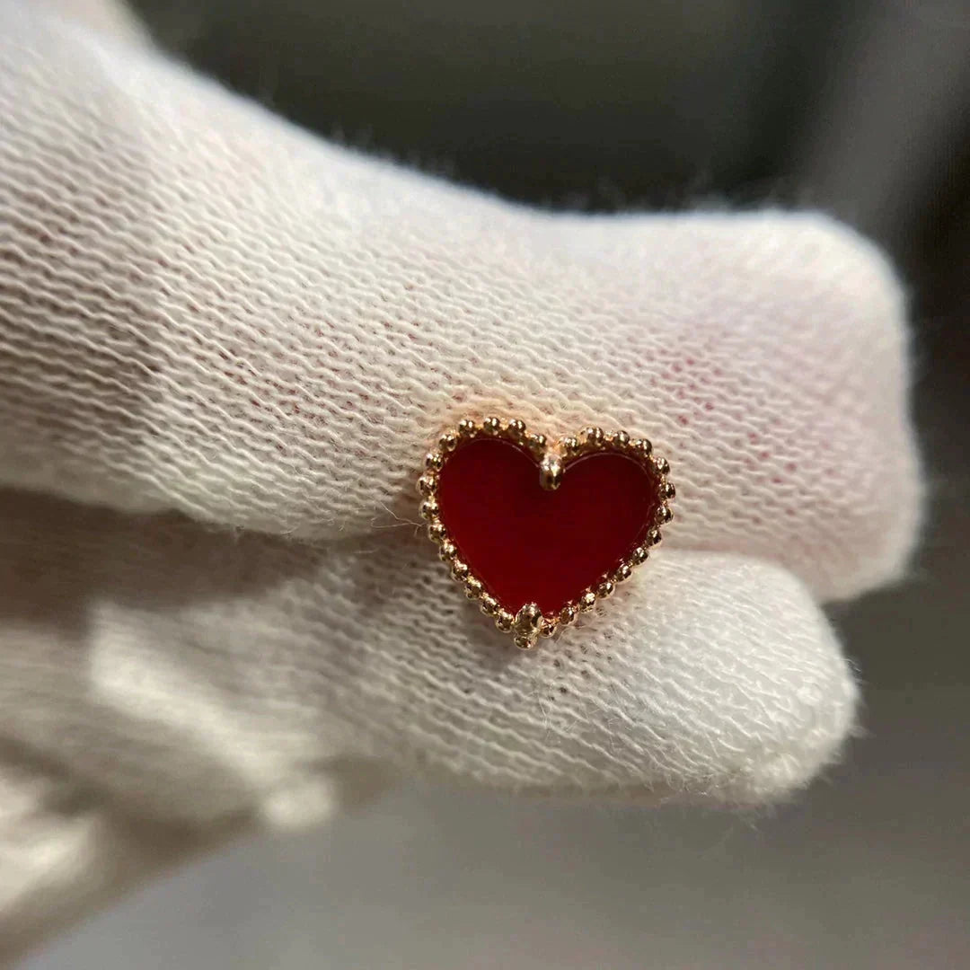 Dream HEART CARNELIAN STUD EARRINGS