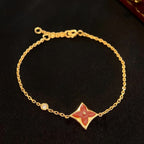 Dream COLOR STAR CARNELIAN PINK GOLD DIAMOND BRACELET