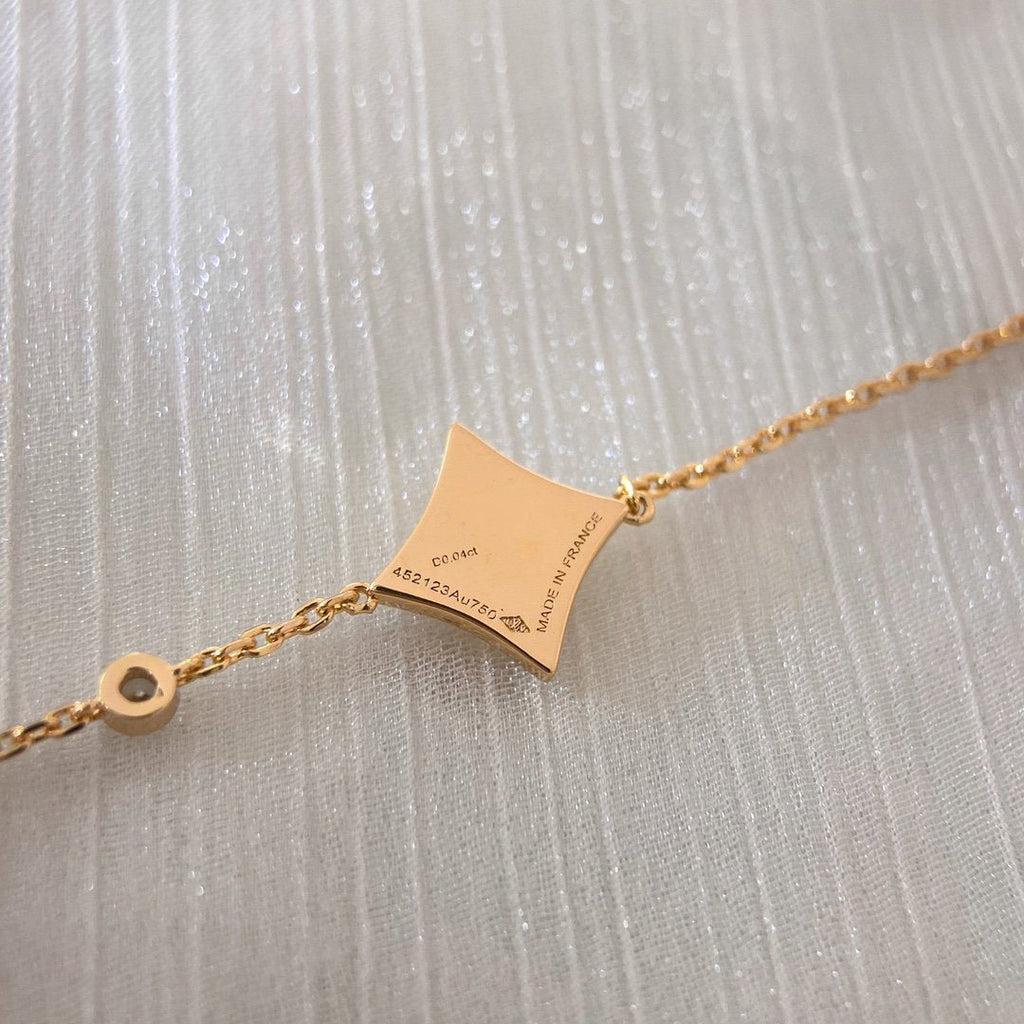 Dream COLOR STAR CARNELIAN PINK GOLD DIAMOND BRACELET