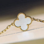 Dream CLOVER 20 Motive Halskette aus weißem Perlmutt