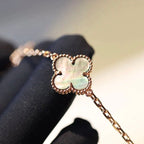 Dream CLOVER 20 MOTIVE DUNKLES PERLMUTT DIAMANT-HALSKETTE