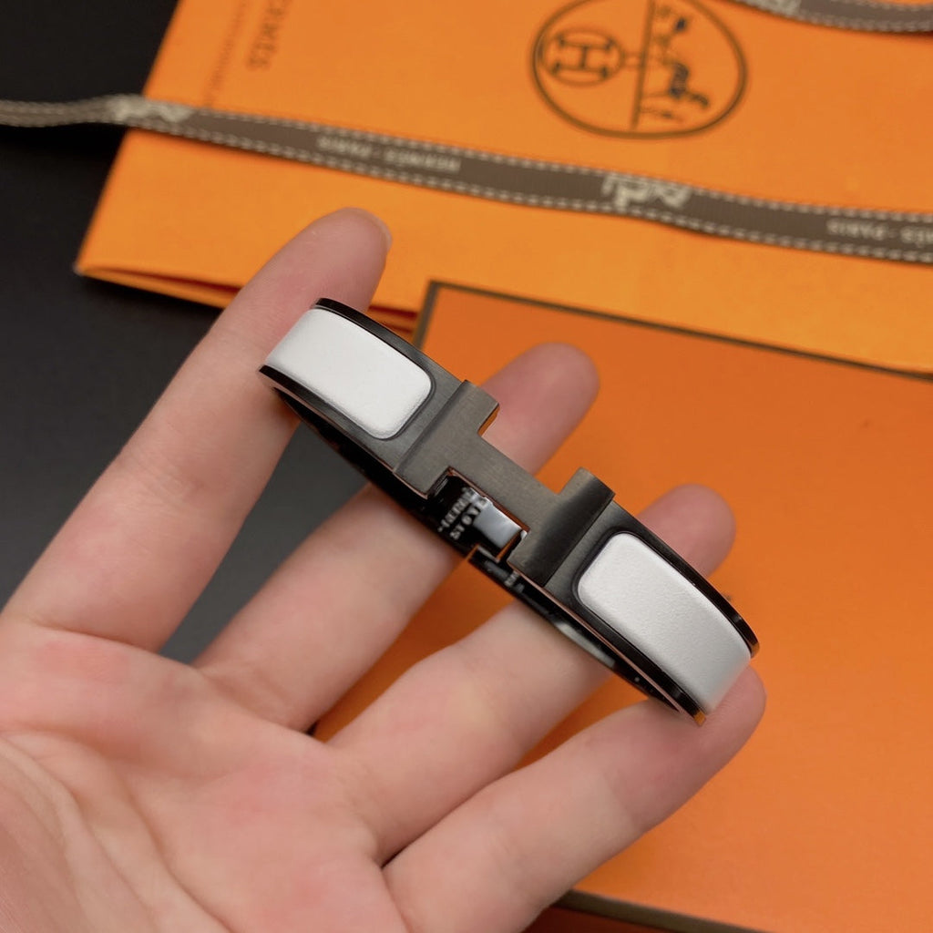 ドリーム H ブレスレット 12mm ブラック＆ホワイト セラミック