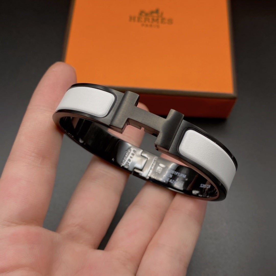 DREAM H ARMBAND 12MM SCHWARZ WEISS KERAMIK