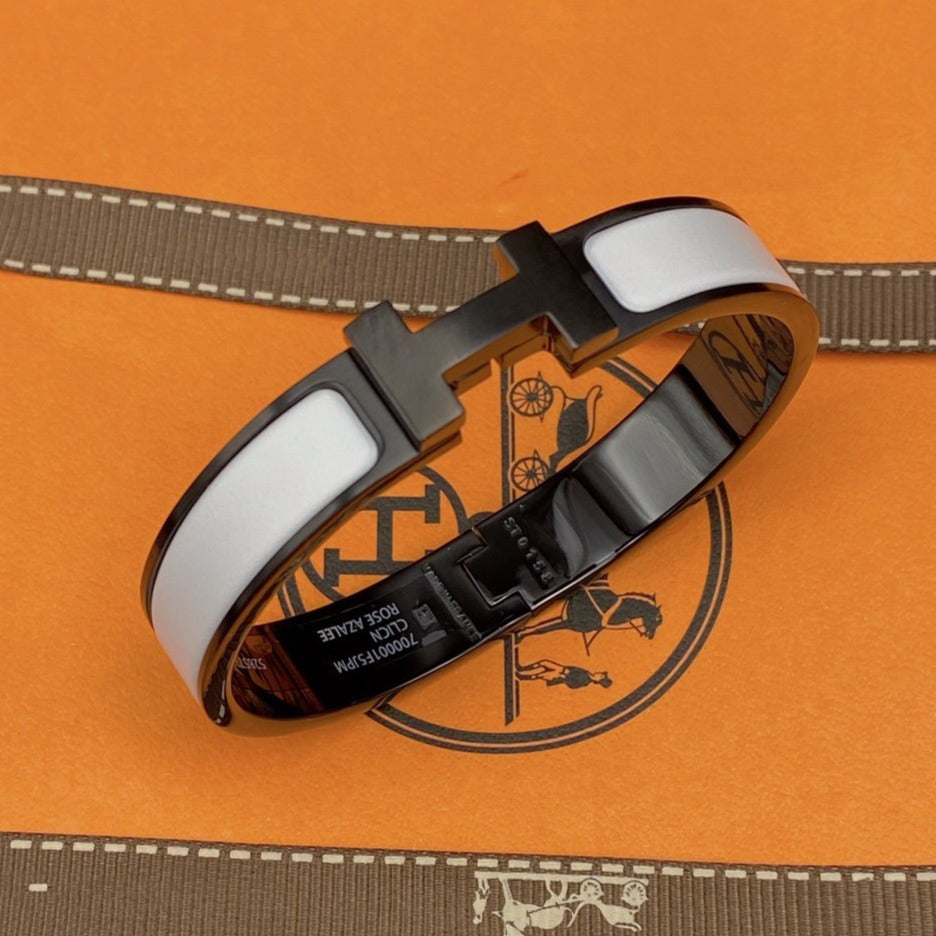 DREAM H ARMBAND 12MM SCHWARZ WEISS KERAMIK