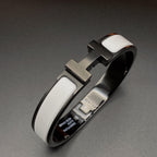 ドリーム H ブレスレット 12mm ブラック＆ホワイト セラミック