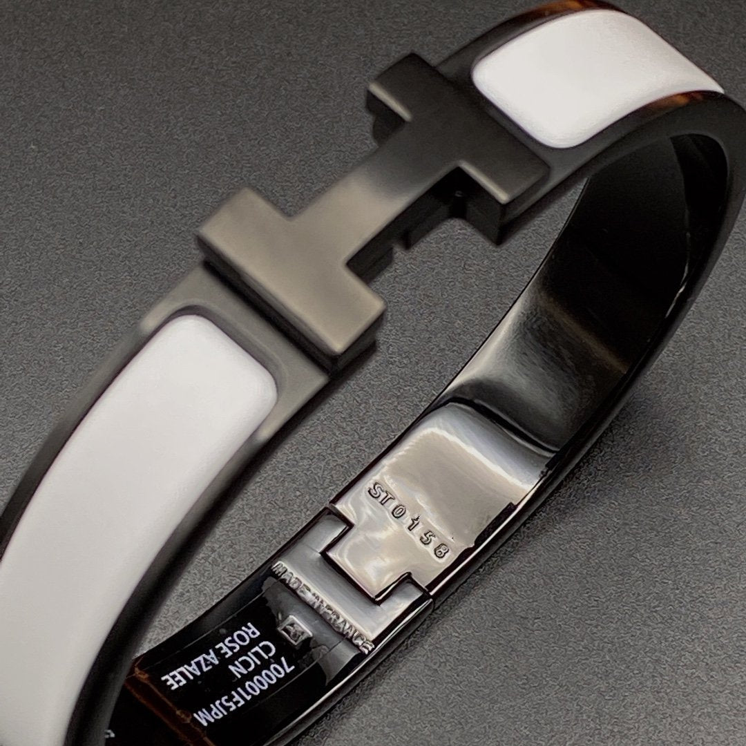 DREAM H ARMBAND 12MM SCHWARZ WEISS KERAMIK