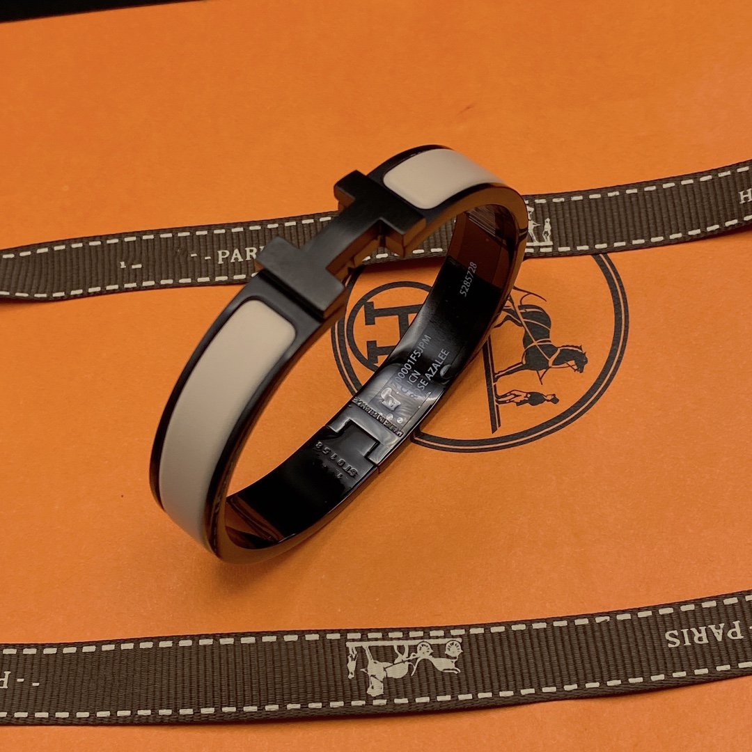 Dream H ARMBAND 12MM SCHWARZ BEIGE KERAMIK