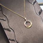 Dream TRINITY SILVER GOLD PINK GOLD NECKLACE