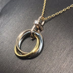 Dream TRINITY SILVER GOLD PINK GOLD NECKLACE