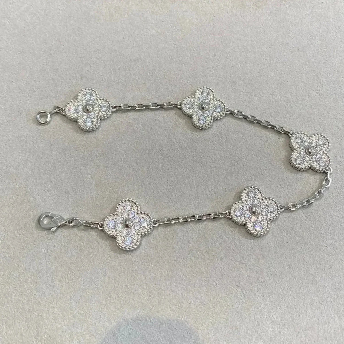 [Dream ] New  CLOVER 5 MOTIF FULL DIAMOND BRACELET COLLECTION