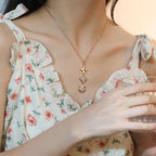 Dream STAR AND SUN DIAMOND PINK GOLD NECKLACE