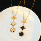 Dream STAR AND SUN ONYX PINK GOLD NECKLACE