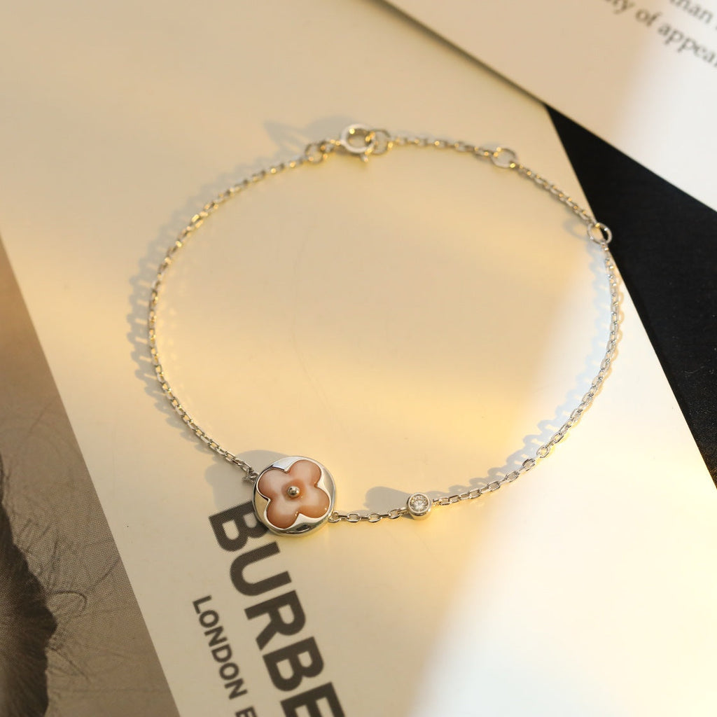 Dream SUN MOTIF PINK MOP SILVER BRACELET