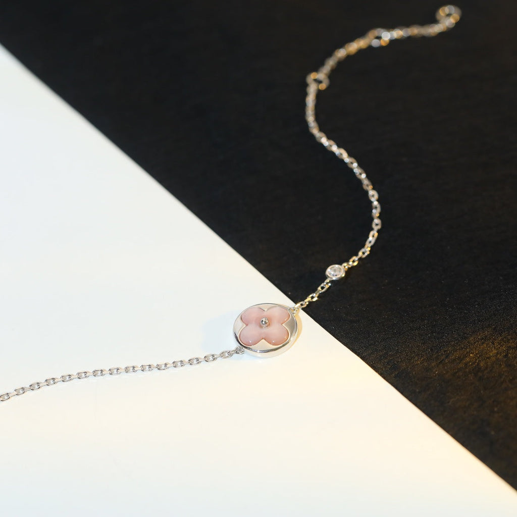 Dream SUN MOTIF PINK MOP SILVER BRACELET