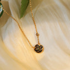 DREAM SUN ANHÄNGER ROSÉGOLD 1 DIAMANT HALSKETTE