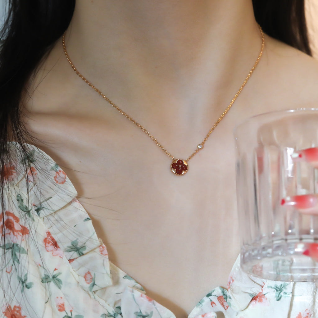 DREAM SUN ANHÄNGER ROSÉGOLD 1 DIAMANT HALSKETTE