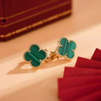 Dream CLOVER MEDIUM 1 MOTIFS MALACHITE  EARRINGS