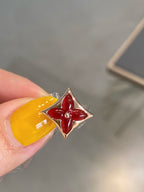 Dream STAR AND SUN PINK GOLD CARNELIAN STUD EARRINGS