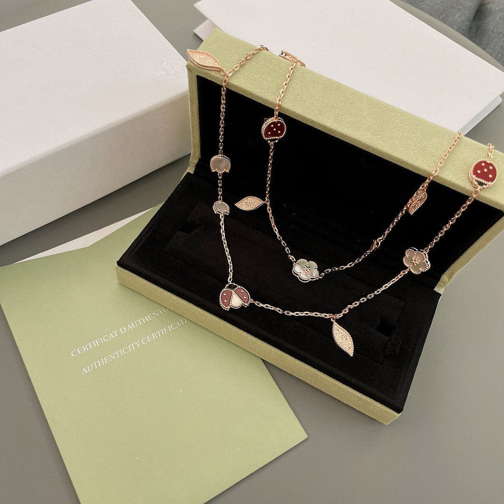 Dream LUCKY SPRING 15 MOTIFS ROSE GOLD NECKLACE