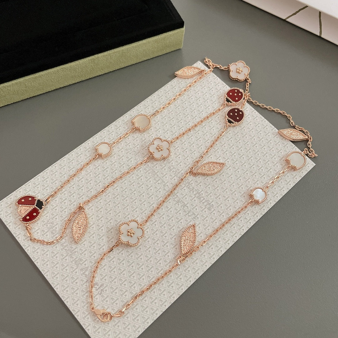 Dream LUCKY SPRING 15 MOTIFS ROSE GOLD NECKLACE