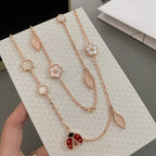Dream LUCKY SPRING 15 MOTIFS ROSE GOLD NECKLACE