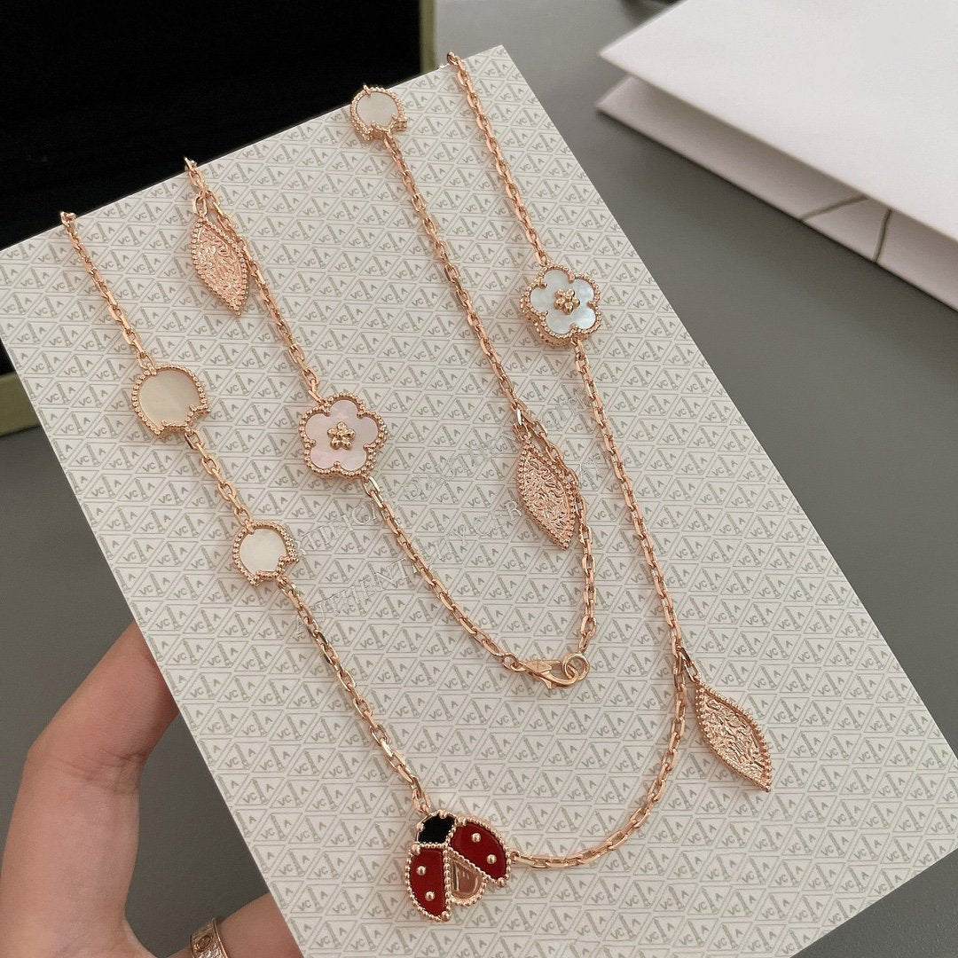 Dream LUCKY SPRING 15 MOTIFS ROSE GOLD NECKLACE