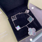Dream CLOVER 5 MOTIFS SIVLER DARK MOP BRACELET