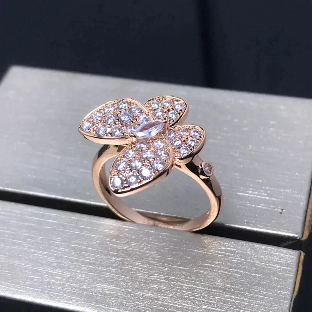 Traum SCHMETTERLING ROSÉGOLD DIAMANT-RING