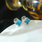 Dream CLOVER MINI 9,5 MM ONYX OHRSTECKER SILBER