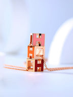Dream H CAGE PINK GOLD NECKLACE