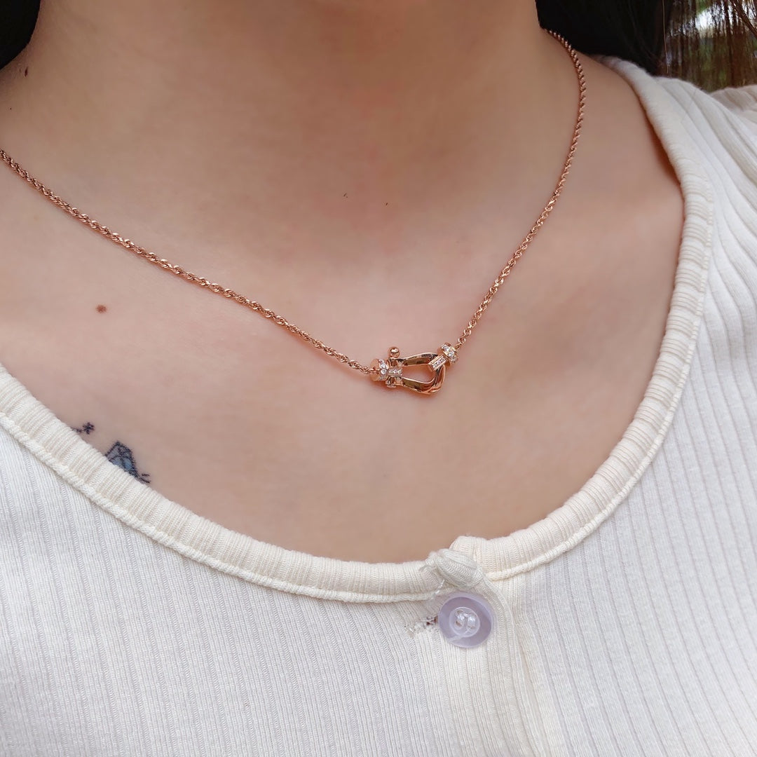 Dream FORCE 10 PINK GOLD DIAMOND NECKLACE